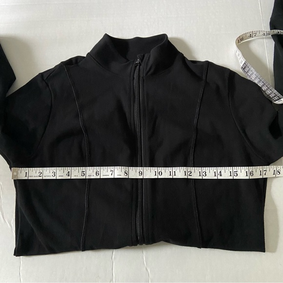 Soma Sport Black Workout Yoga Jacket Zip Up Size Medium Zip Pockets - Picture 15 of 16